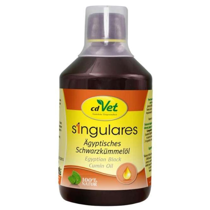 cdVet Singulares Ägyptisches Schwarzkümmelöl 500 ml für Katzen