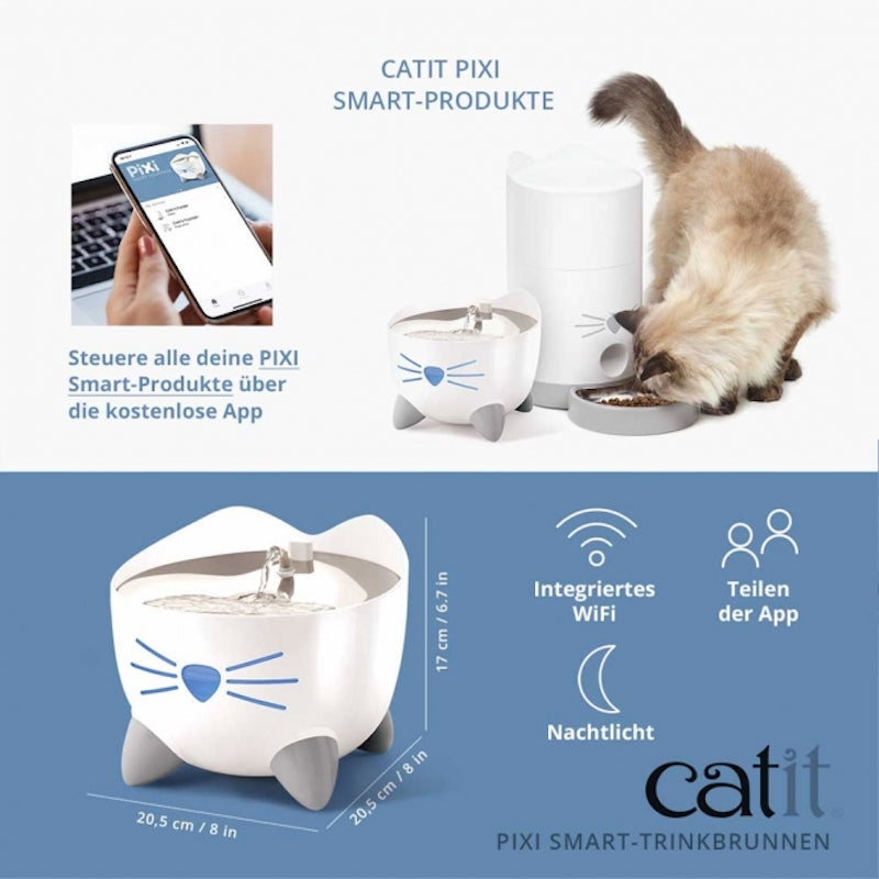 Catit PIXI Smart Trinkbrunnen 2 Liter mit App Steuerung