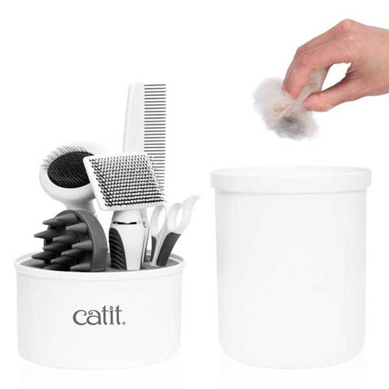 Catit Fellpflege Set Katze Komplett Bürsten Kamm Krallenschneider