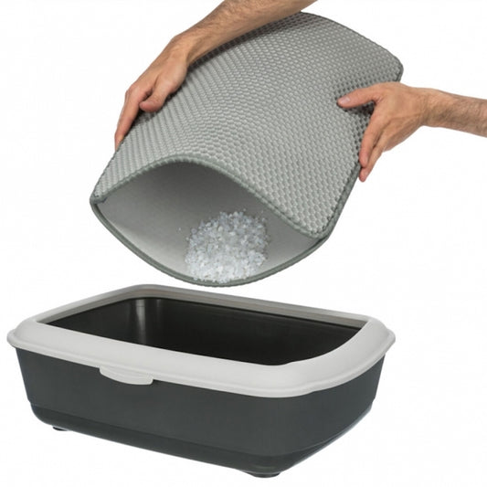 Trixie Katzentoiletten Matte rutschfest doppellagig Streufangmatte