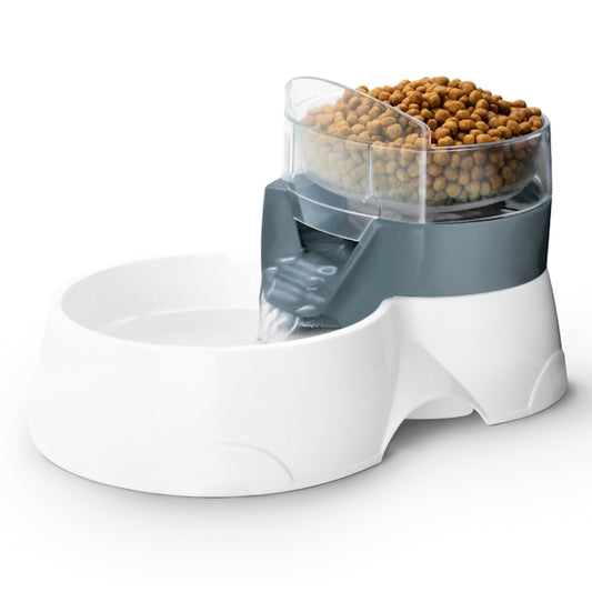 EBI Pet Feeder Futter und Wasserspender für Katzen Grau 1200 ml