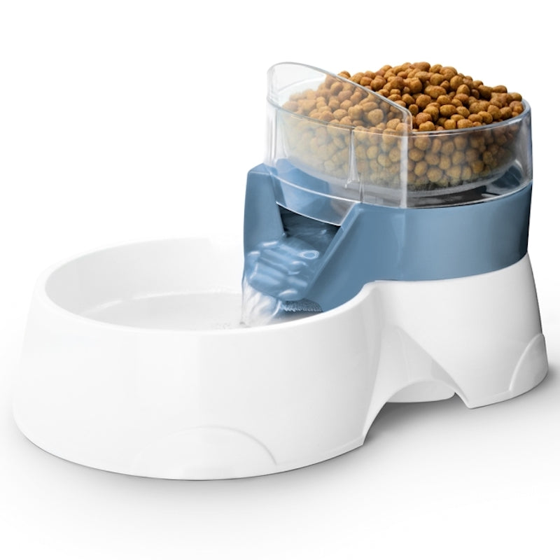 EBI Pet Feeder Futter und Wasserspender für Katzen Blau 1200 ml
