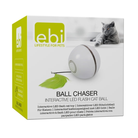 EBI elektrisches Katzenspielzeug Ball mit Laser und Feder