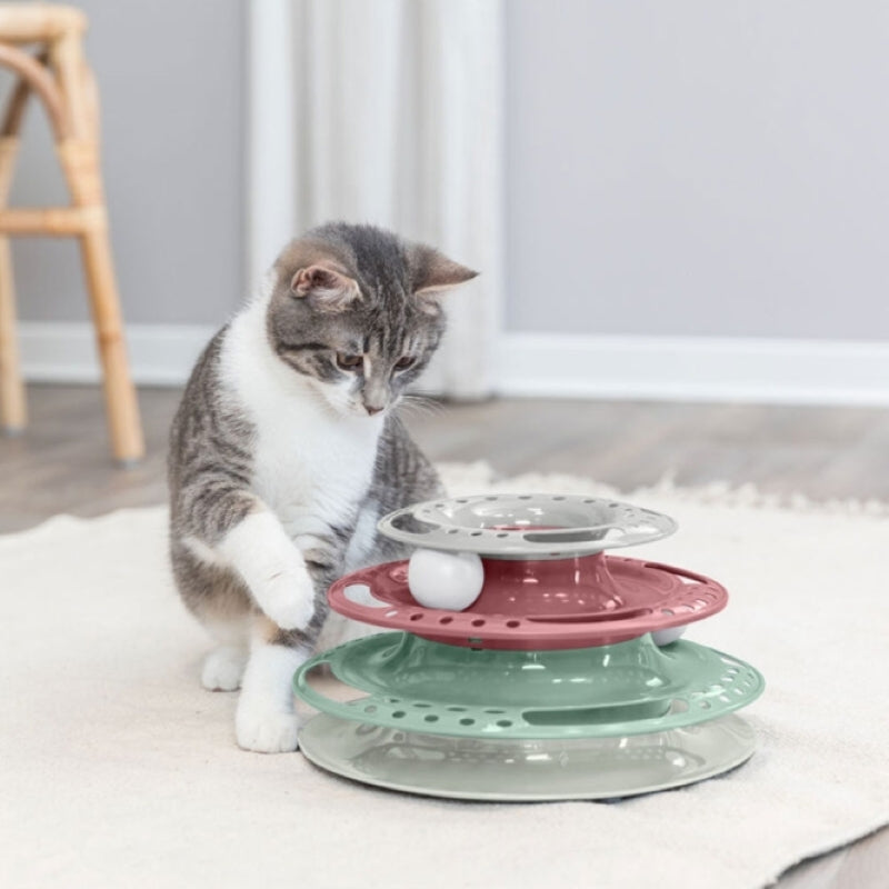 Trixie Katzenspielzeug Ballturm mit 3 Ebenen