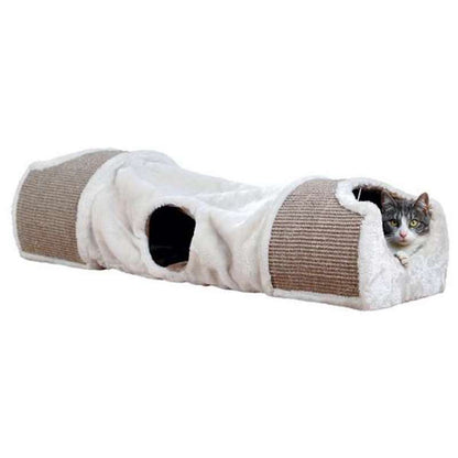 Trixie Kratztunnel für Katzen mit Sisal und Plüsch