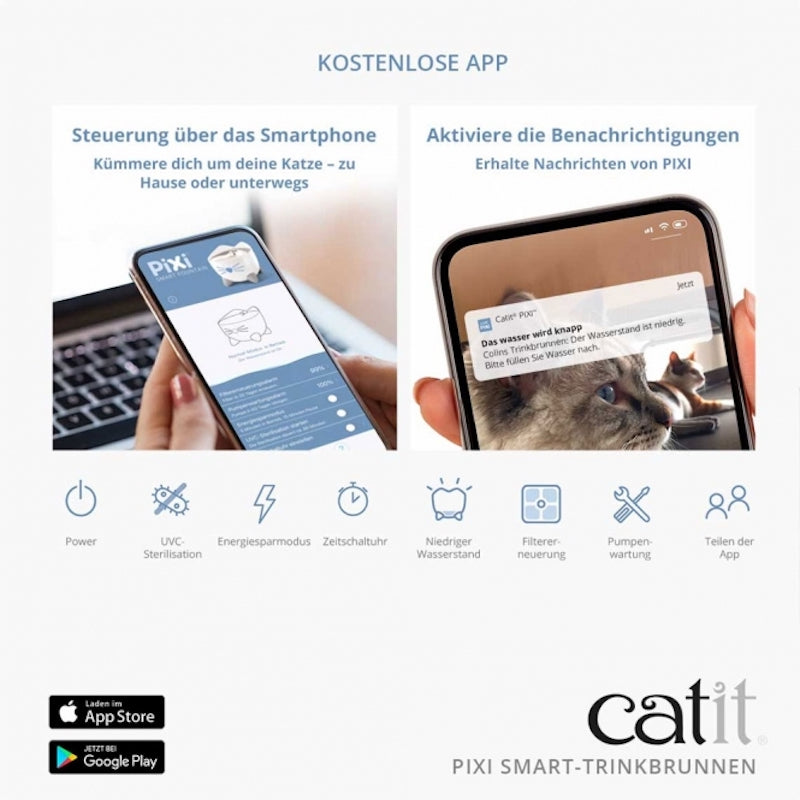 Catit PIXI Smart Trinkbrunnen 2 Liter mit App Steuerung