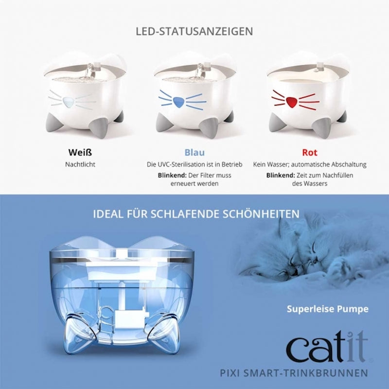 Catit PIXI Smart Trinkbrunnen 2 Liter mit App Steuerung