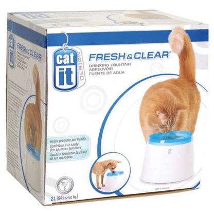 Catit Fresh Clear Trinkbrunnen 2 Liter Blau