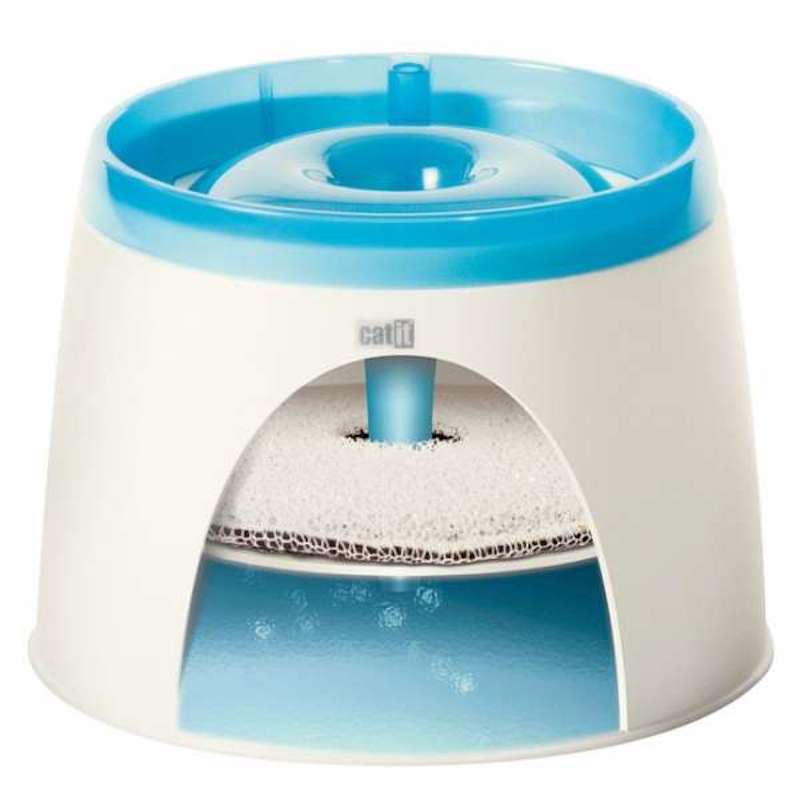 Catit Fresh Clear Trinkbrunnen 2 Liter Blau