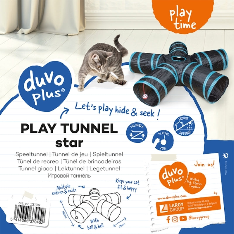 Katzentunnel Spieltunnel Star mit mehreren Eingängen