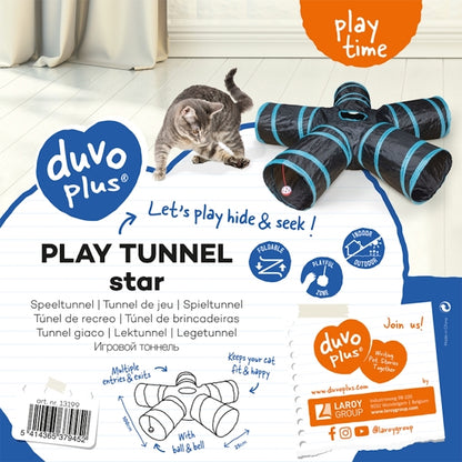 Katzentunnel Spieltunnel Star mit mehreren Eingängen