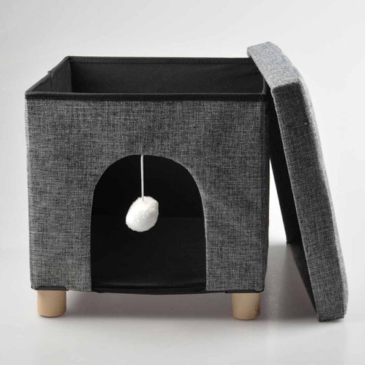 Duvoplus Katzenhaus Gina Katzenhöhle mit Kratzfläche Sisal Spielball