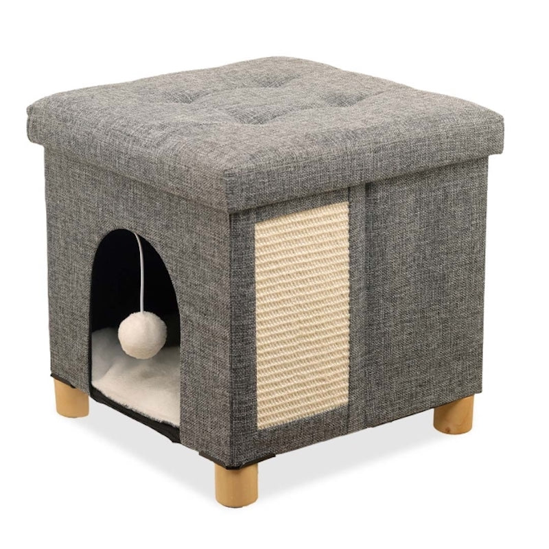 Duvoplus Katzenhaus Gina Katzenhöhle mit Kratzfläche Sisal Spielball