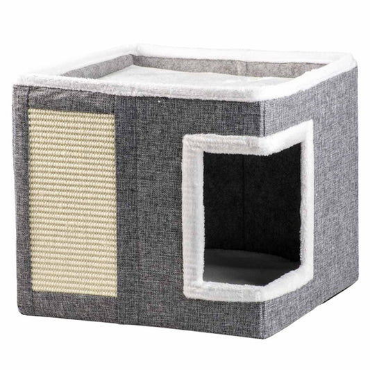 Duvoplus Katzenkratzhaus Gaby Katzenhöhle mit Sisal Kratzfläche faltbar