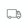 Großes, klares LKW-Icon für Onlineshop-Schnellinfo. Thema: Sicherer Versand. Moderner Lieferwagen / LKW als minimalistisches Linien-Icon, zentriert, nimmt 70–80 % der Bildfläche ein, dicke gleichmäßige Linien, klare einfache Formen, sehr gut erkennbar auch in kleiner Darstellung. Farbe des Icons: Dunkelgrau oder sehr dunkles Grün. Hintergrund: reines Weiß (#FFFFFF), einfarbig, keine Verläufe, keine Schatten, keine Farbstiche. Stil: modern, professionell, ruhig, nicht verspielt. Kein Text, keine Logos, keine